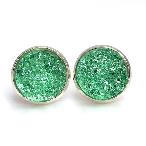 thejeweladdict Jewelry - 3 for 15🎀chunky mint Druzy style earrings